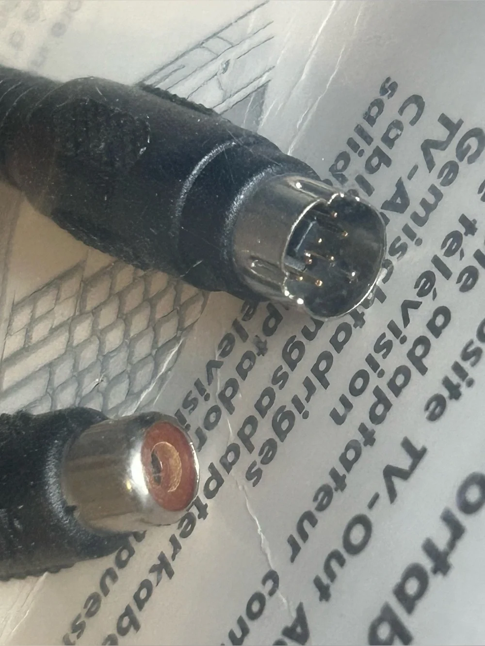 Dell Portable Computers Composite TV-Out Adapter Cable P/N 3848P Rev. A02 NEW